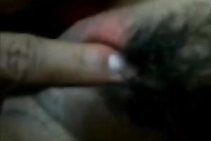 Fingering my wife's curly Asian cum-hole to agonorgasmos homemade scene