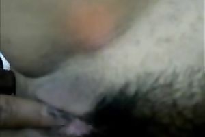 Fingering my wife's curly Asian cum-hole to agonorgasmos homemade scene