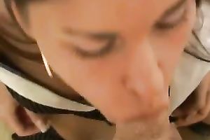 My yummy brunette hair babe makes me cum hard with her throat