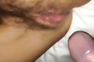 Fucking the shaggy taut cookie of my Mumbai girlfriend and glazing her booty