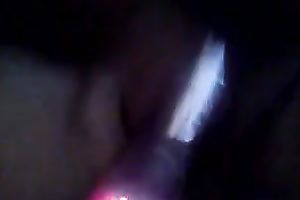 Busty white big beautiful woman black cock slut on web camera masturbates with a purple marital-device