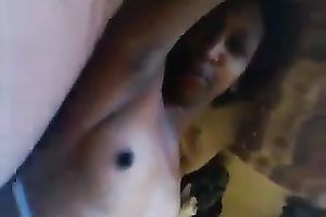 Stunning POV with my slender ebony GF fingering her fur pie