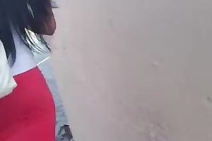 Long-haired woman wearing a hawt petticoat receives caught on my hidden cam