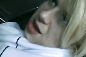 My breasty blond chick acquires a load of cum on her face