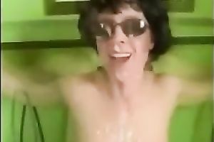 My brunette hair horny white wife acquires a facial ejaculation and eats the ball batter