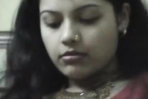 Naughty Indian housewife receives her zeppelins suckled by horny dude with mustaches