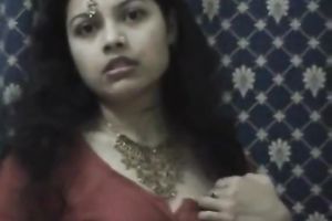 Naughty Indian housewife receives her zeppelins suckled by horny dude with mustaches