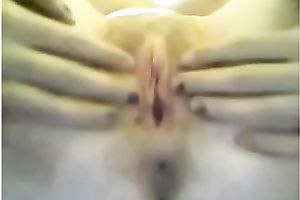 Foot fetish livecam solo scene with a slim brunette hair slutwife