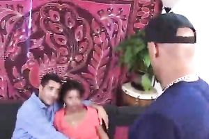 Hot swarthy bitch with a kewl gazoo is a massive fan of cowgirl position