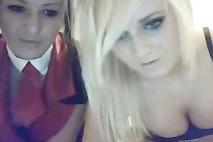 Two slutty colllege cuties give a sexy intimate web camera performance