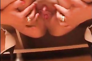 Shameless chunky girlfriend brags off her large yummy love button