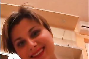 Shameless chunky girlfriend brags off her large yummy love button