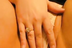 I pull my pants to the side and begin my wild masturbation sessiobn