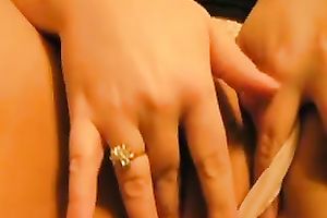 I pull my pants to the side and begin my wild masturbation sessiobn