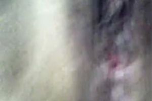 Homemade video with a fellow fingering his breasty lover's twat