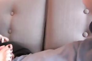 My Married slut is slutty and she knows how to give a great footjob