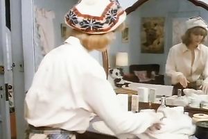 Black haired whorish maid receives her bushy fur pie fucked in sideways pose