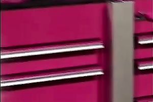 Mature golden-haired lets a nerd play with her slit after working on his cock