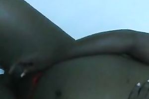 Hot homemade solo with a doxy kneading her wobblers and toying her vag