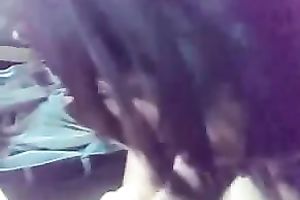 A excited legal age teenager lalin girl dark brown blowing my rod in my car