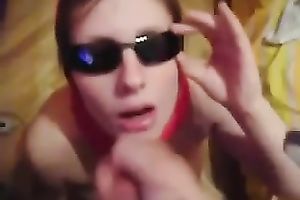 My lascivious wifey manages to milk my rod dry on her face