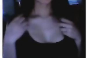 Sensual dark brown ex GF entertains herself by fingering her cum-hole