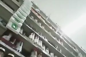 Slender honeys wearing skirts acquire caught on my hidden webcam in a shop