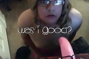 Check me out practicing knob engulfing on my pink sex tool