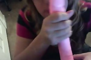 Check me out practicing knob engulfing on my pink sex tool