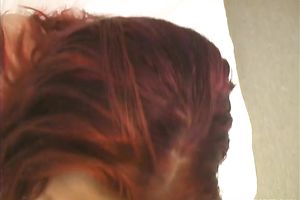 Filthy redhead with valuable bum knows how to give outstanding head