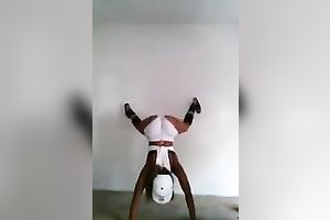 Watch me twerking my swarthy butt in homemade solo movie scene