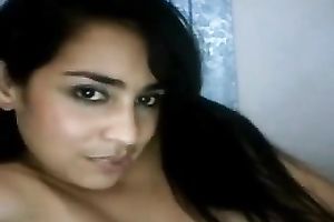 Hypnotizing busty youthful brunette hair on cam flashing goodies