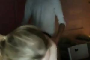 Webcam episode with me and my golden-haired GF banging from behind