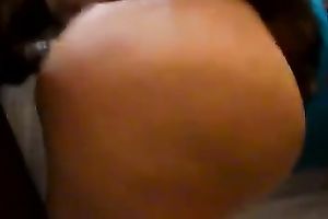 This white hottie with bulky butt looks more good from behind