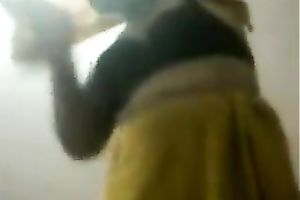 Chubby Indian skank undresses and fingers her snatch indoors