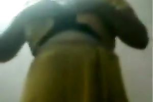 Chubby Indian skank undresses and fingers her snatch indoors