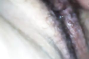 Bosomy non-professional dark brown fingers her hairy fur pie in cam solo