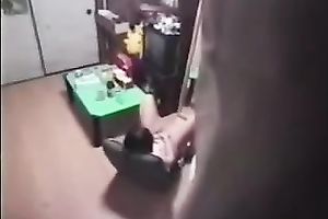 Spying on my roommate when that babe was pleasing herself