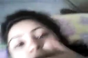 My comely dark brown playgirl lets me grab her boobies and slit