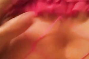 Skanky sweetheart in fishnet nylons can't live without getting pounded from behind