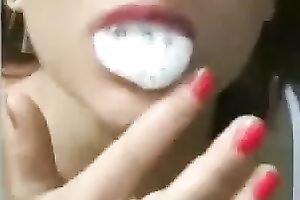 Lewd ex GF in glasses milks my shlong dry in her throat outdoors