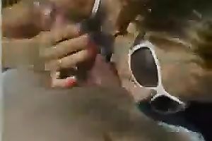 Lewd ex GF in glasses milks my shlong dry in her throat outdoors