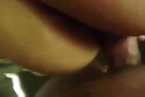Shy dark brown called Lupita sucks my cock and enjoys from behind sex