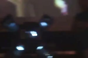 Black stripper with a large ass shakes it in the night club