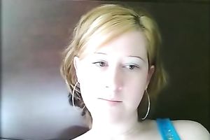 Blonde perverted babe enjoyed a big sex toy permeating her bawdy cleft