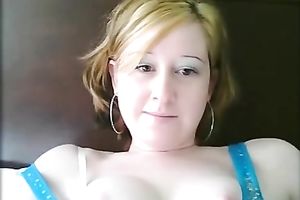 Blonde perverted babe enjoyed a big sex toy permeating her bawdy cleft