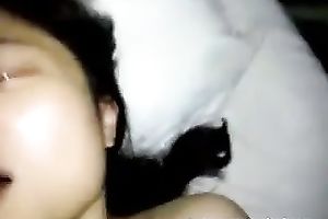 Skinny Asian slut acquires her shaggy cum-hole group-fucked i mish pose