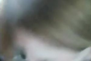 My cute GF manages to milk my dick dry in her face hole in a car