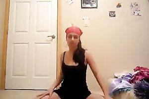 My lovely looking girlfriend knows how to do a admirable striptease show