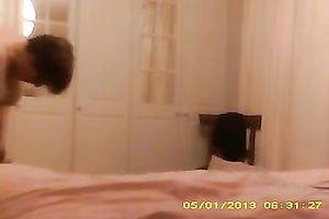 Hidden cam clip with my hawt chunky milf white wife undressing